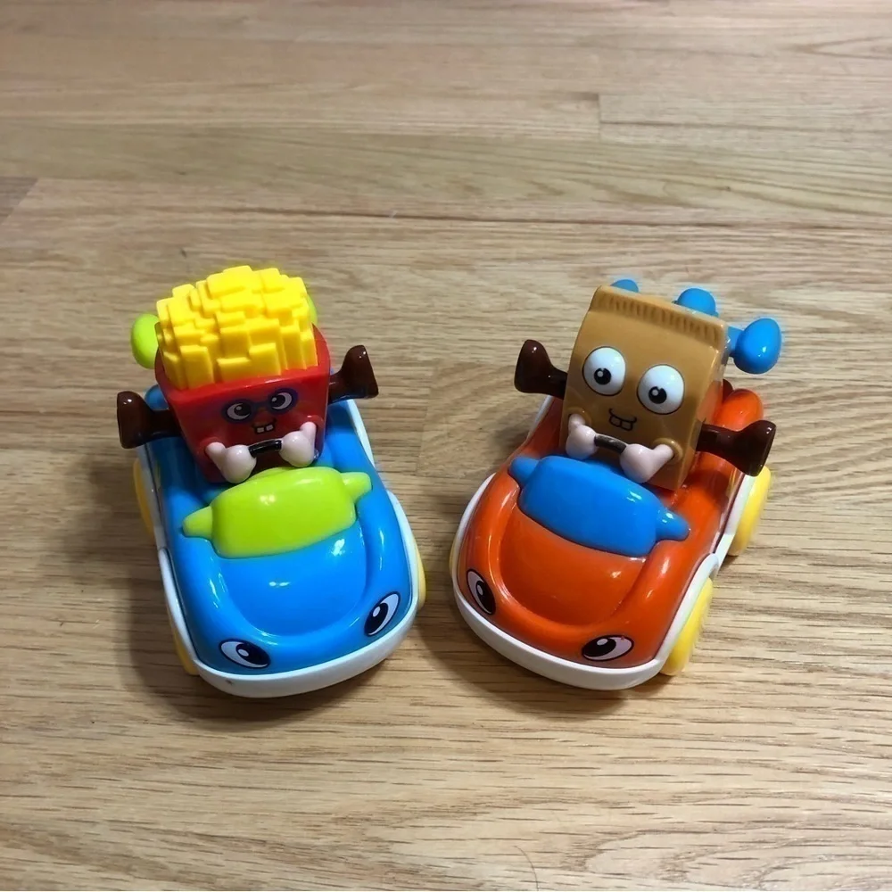 Cartoon Kids Car Bundle Toy French Fries Brown Bag Chocolate Milk
